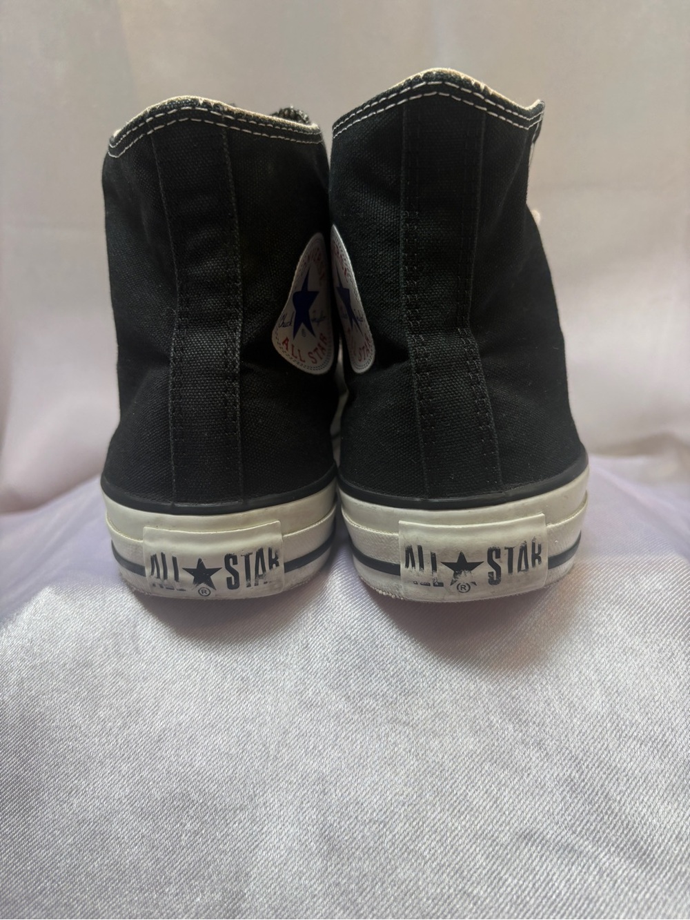Converse Black High-Top Canvas Sneakers with White Laces - Picture 2 of 6